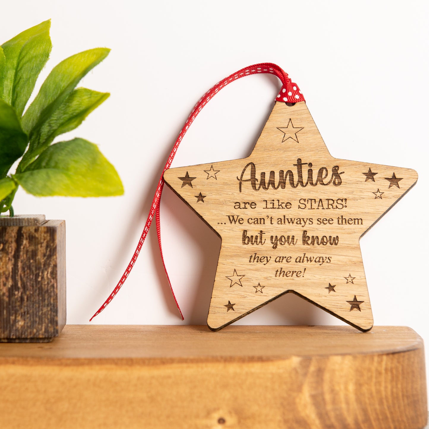 Aunties Are Like Stars - Engraved Wooden Plaque