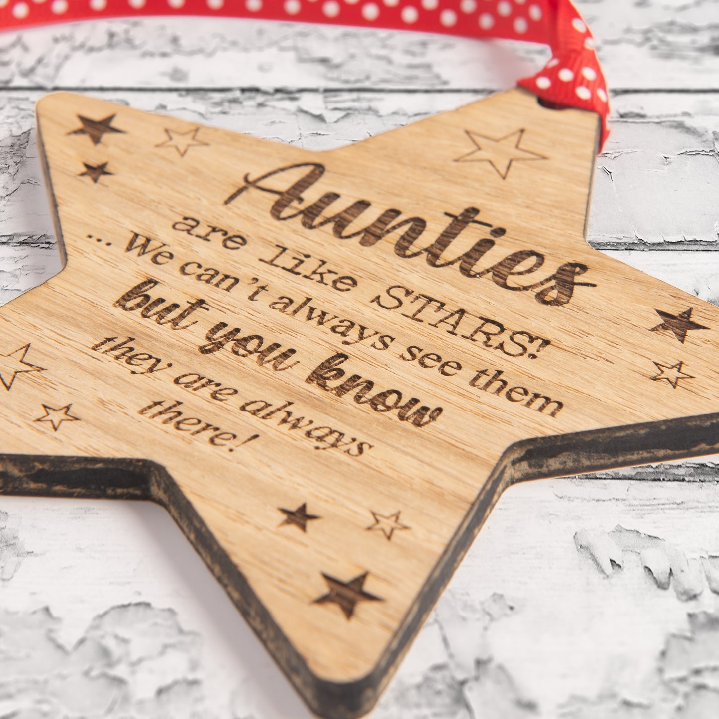 Aunties Are Like Stars - Engraved Wooden Plaque