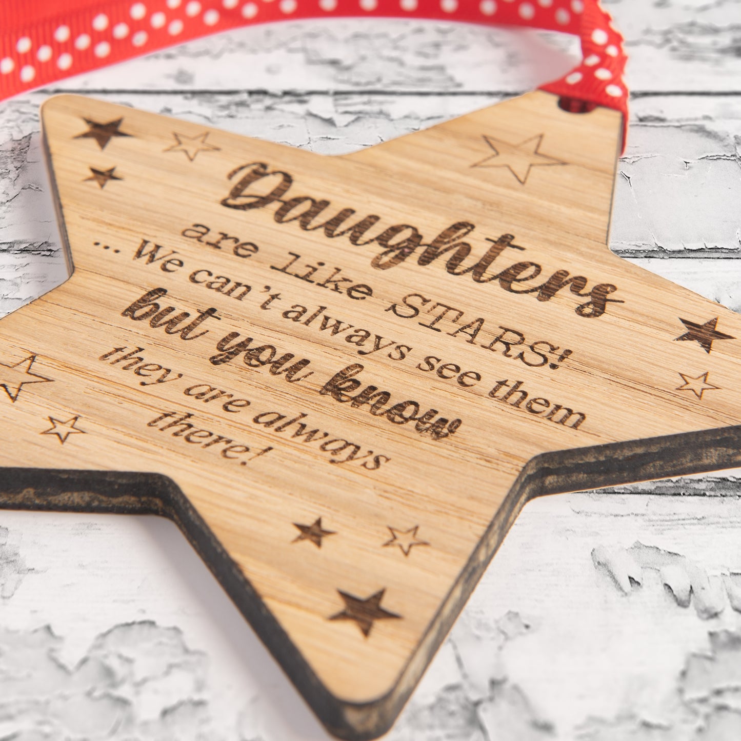 Daughters Are Like Stars - Engraved Wooden Plaque