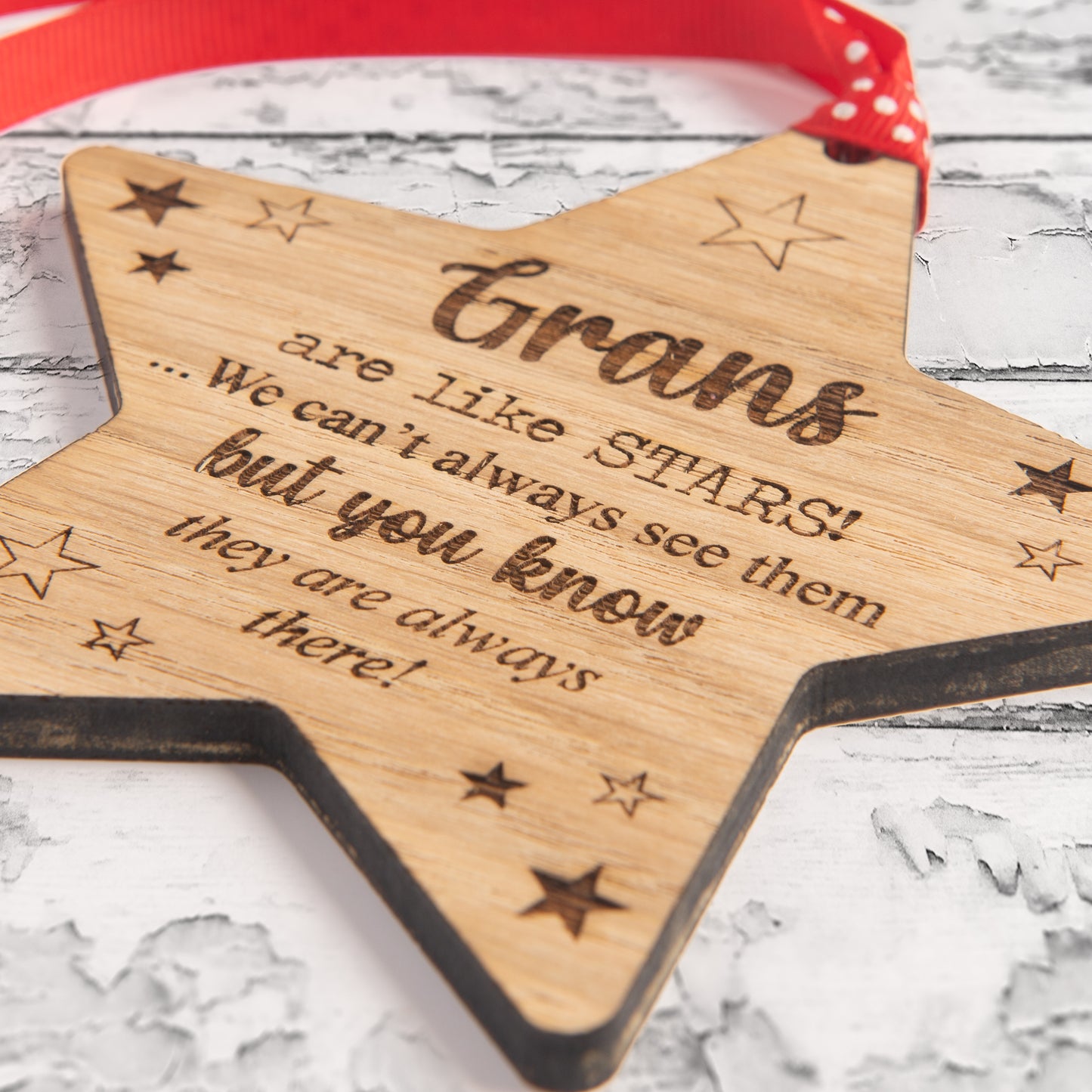 Grandmothers Are Like Stars - Engraved Wooden Plaque