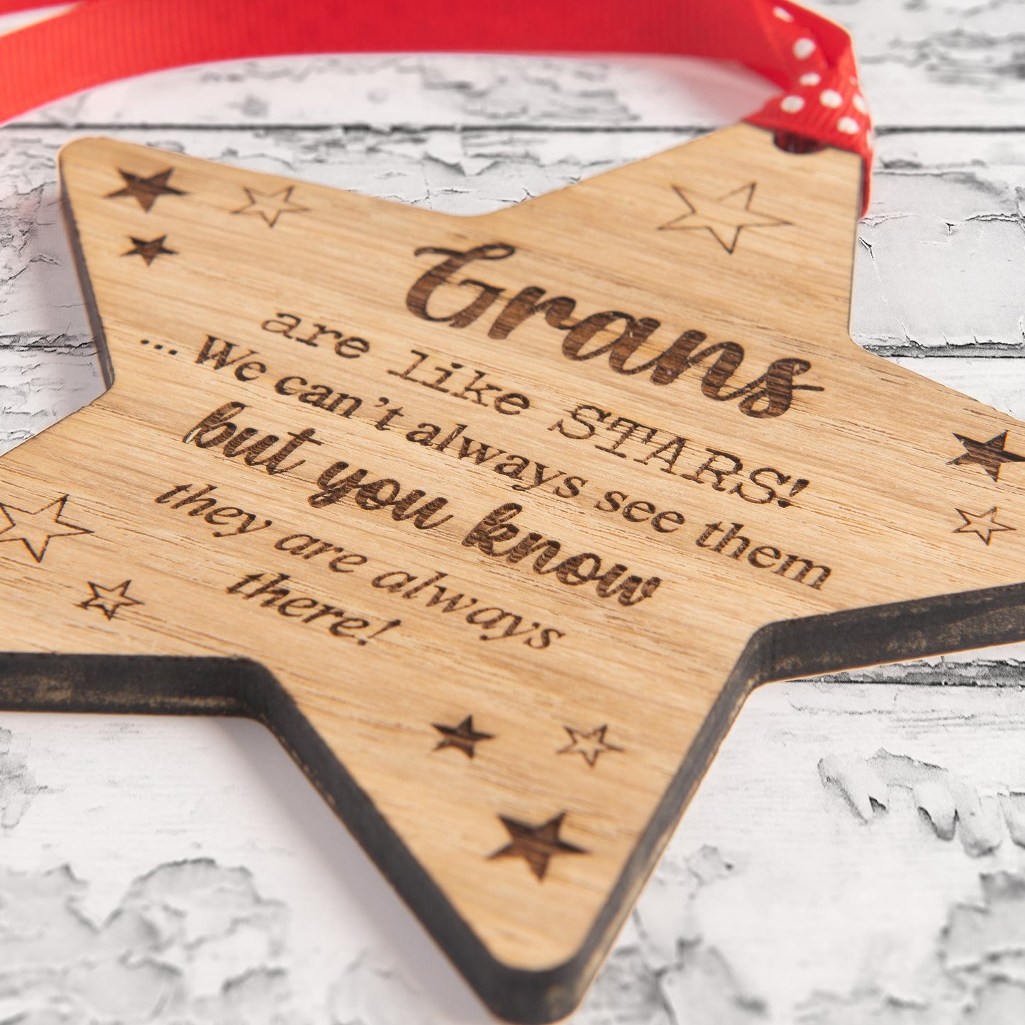 Grandmothers Are Like Stars -  Engraved Wooden Plaque